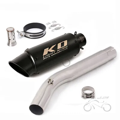 Slip For Suzuki GSXR1000 2005-2006 Modified Exhaust Mid Pipe Black Muffler Tips • $127.16