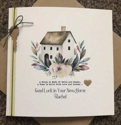 £3.70 • Buy Personalised Handmade New Home Card