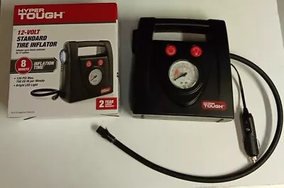 Hyper Tough 12V Standard Tire Inflator Portable Built-in Air Pressure Gauge • $7