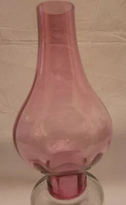 Vintage Amythest Rose Oil Lamp Chimney Shade • $27.50