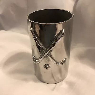 Polished Aluminum Mariposa Golf Themed Wine Bottle Chiller / Holder • $19.97