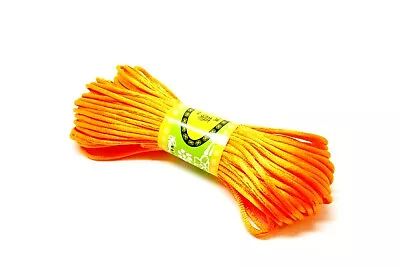 £3.29 • Buy 20m Orange Rattail Satin Cord 2mm - Kumihimo Macrame Chinese Knot - P00904