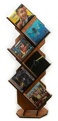 NEW Vinyl Record Storage Cabinet Shelf Display LP Album Stand Solid Wood AWESOME • $399