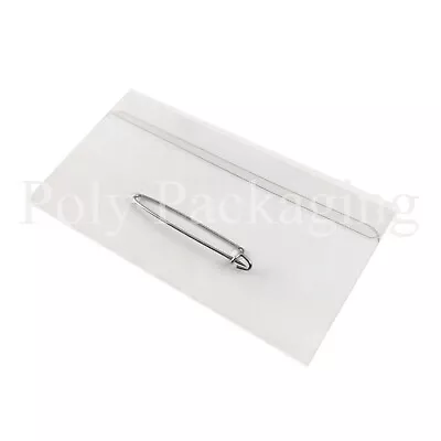 £4.45 • Buy 10 X Clear Plastic NAME BADGES(40x75mm)Badge Holders For VISITOR/CONFERENCE