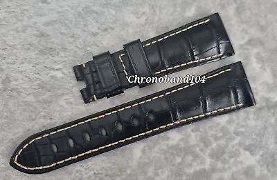 Genuine OEM Officine Panerai 22/18mm Black Leather Watch Strap Band PRE-OWNED  • £195
