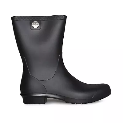 Ugg Sienna Matte Black Waterproof Rubber Women's Boots Size Us 11/uk 9 New • $41.99