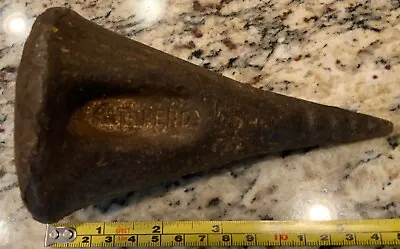 Vtg Oregon Point Wedge Log Splitter Cone Threaded Cast Iron Axe Logging Pat Pend • $19.95