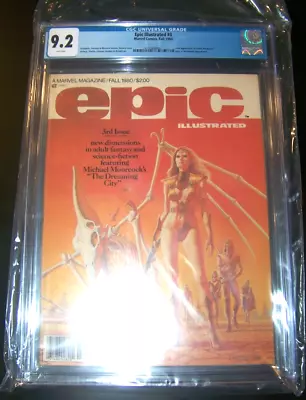 £83.46 • Buy Epic Illustrated #3 CGC 9.2 1st App Of Dreadstar Elric Of Melnibone