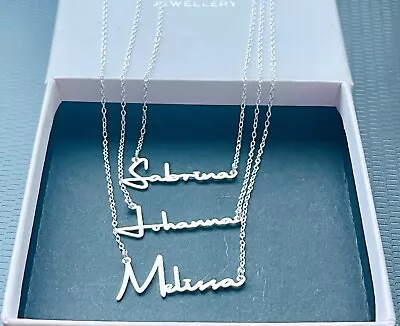 Personalised 925 Sterling Silver Name Necklace • £14.90