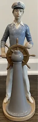 Lladro Yachtsman Porcelain Figurine Young Captain At The Helm  5206 No Box • $189.99