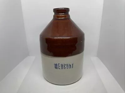 Vintage Mercury Stoneware Crock Jug 3-Tone Color  6” • $11.95