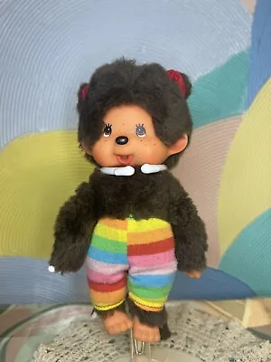 Sekiguchi Monchhichi Doll Girl Doll With Rainbow Pants Collectable Toy 80 VnGT • $50