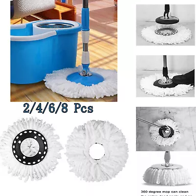 £5.99 • Buy 4/6/8 X Replacement Mop Micro Head Refill For 360° Spin Magic Mop Home Cleaning