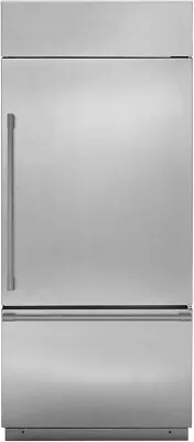 GE Monogram ZICS360NNRH 36  Stainless Steel Built-In Bottom Mount Refrigerator • $6499.99