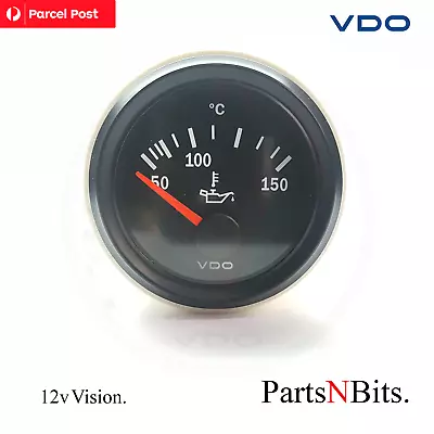 VDO COCKPIT VISION 52mm 12v OIL TEMP GAUGE AUTOMOTIVE MARINE 4WD 310010015 • $49.90