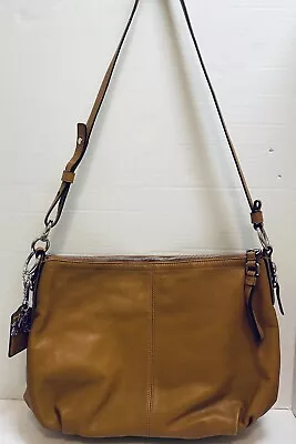 Coach LARGE MIA Tobacco Leather Convertible Shoulder Bag 15737 RARE EUC! • $79.99