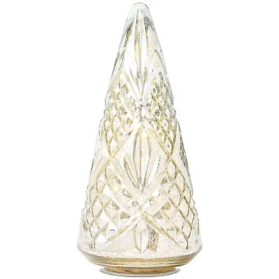 Martha Stewart Collection Woodland Shimmer Glass Textured Table Top Tree W/ LED • $54.95