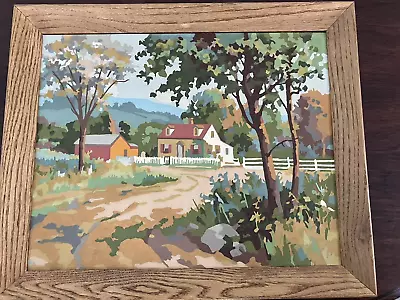 Vintage Large Paint By Number Country Scene • $29