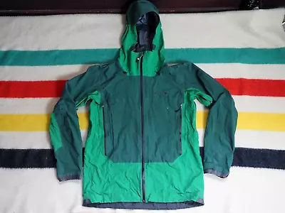 PATAGONIA Triolet Forest Green GTX Goretex Hooded Outdoor Hiking Shell Jacket L • $139.95