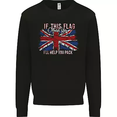 If This Flag Offends You Union Jack Britain Mens Sweatshirt Jumper • £20.99