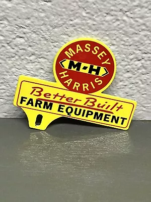 MASSEY HARRIS Metal Plate Topper Sign Farm Equipment Tractor Diesel Gas Oil • $34.99