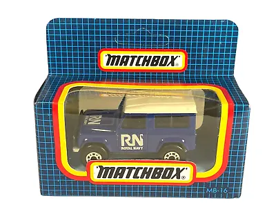MB-16 Matchbox Land Rover 90 Royal Navy - Sealed 1987 Blue Window Box Die Cast • $19.95