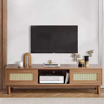 Rattan TV Stand Cabinet For Tvs Up To 65 Inch Entertainment Center Media Console • $119.99