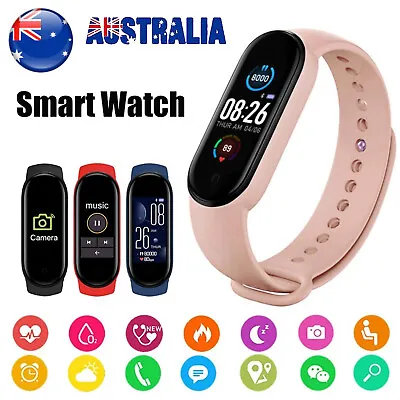 Fashion Women Smart Watch Heart Rate Blood Pressure Tracker Fitness Bracelet AU • $15.99