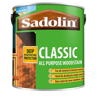 Sadolin Classic All Purpose Woodstain - 2.5L White • £40