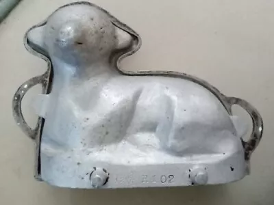 Vintage Heavy Two Piece Cast Lamb Cake Mold Baking Pan • $33