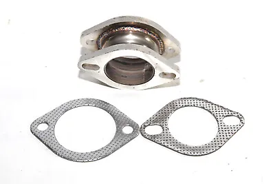 3  2 Bolt To 2.5  2 Bolt Catback Exhaust Muffler Extension Flange Adapter+Gasket • $38.99