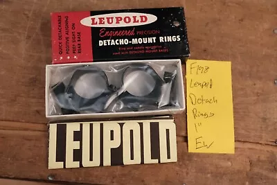 F198 Leupold Detacho 1” Scope Rings - Old Stock • $50