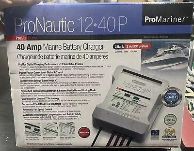 NEW ProMariner ProNautic 1240P 40 Amp 3 Bank Battery Charger 63140 • $475