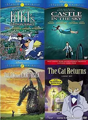 Studio Ghibli Collection 4 DVD Lot Kiki's Castle In The Sky Cat Returns NEW  • $69.99