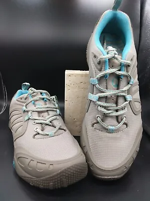 Merrell Womens Proterra J57254 Gray Turquoise Aluminium Hiking Shoes Size US 9.5 • $45