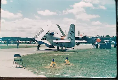 Vtg 1961 35mm Slide - USAF Douglas AD Skyraider Navy Marines - Kodachrome • $9