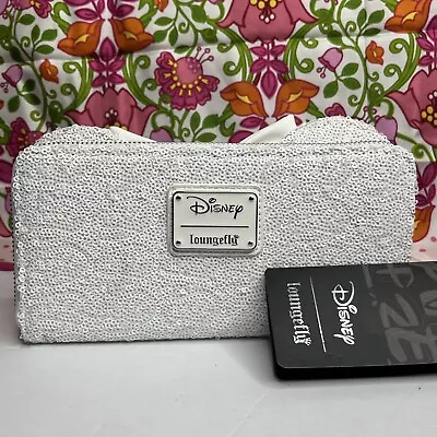 NWT Disney Minnie Mouse Sequin Wedding Zip Around Wallet • $32