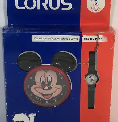 Vintage LORUS Disney Character Timepieces Mickey Mouse Watch & Clock • $31.99