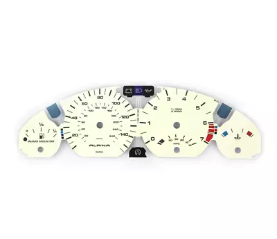 BMW E46 Alpina 140 Mph 240 Kmh Beige Cluster Gauge Face Replacement Dials • $89