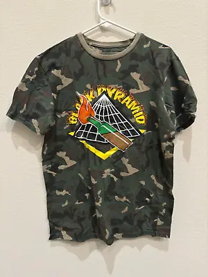 BLACK PYRAMID Camo Crew Neck T Shirt Small S Chris Brown Molotov Cocktail • $32.49