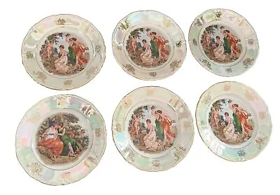 Vintage Kahla Porcelain 6 Dessert Appetizer Plates 7.5” GDR Madonna • $80
