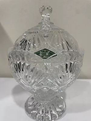 Shannon Crystal 24% Lead Candy Dish W/ Lid Made In SlovakiaDesigns Of Ireland • $19