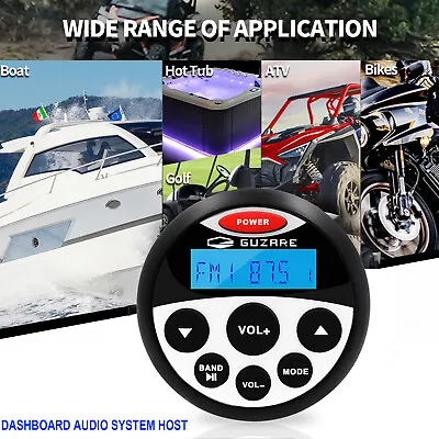 $53.99 • Buy Marine Stereo Radio Boat Sound System Bluetooth Waterproof Audio Car MP3 Player