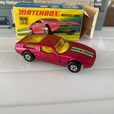 MATCHBOX LESNEY SUPERFAST MASERATI BORA No.32 IN ORIGINAL  Box 1972 Mint • $79