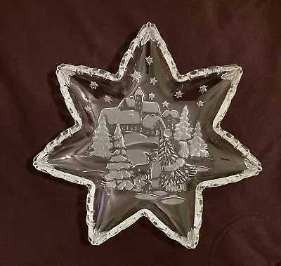 MIKASA Christmas Carol Glass Star Server / Platter - Holiday Classics 12.5”  • $19.99