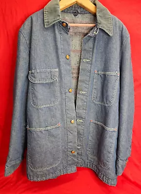 Vintage Blue Bell Denim Farm Workwear Chore Jacket Size 38 5C99BLC • $38