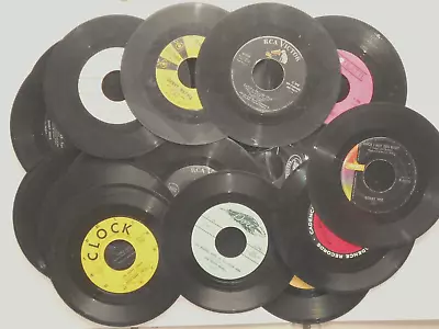 40+ SINGLES 45 RPM 7  Vinyl Records  - 1960s Mixed Lot • $24.99