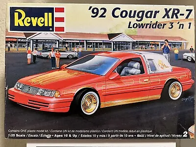 Revell 1992 Mercury Cougar XR-7 Lowrider 1:25 Scale Model Kit Complete Kit. • $50