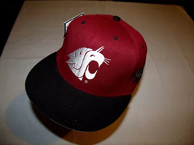 Washington State Cougars VTG 1990s Hat Maroon/Black CS Brand NOS Fitted 6 7/8 • $742.48