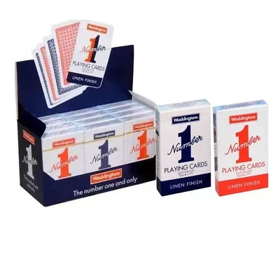 Waddington No.1 Playing Cards Red & Blue Decks | Display Of 12 Packs • £12.95